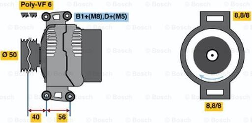 BOSCH 0 124 615 033 - Laturi inparts.fi