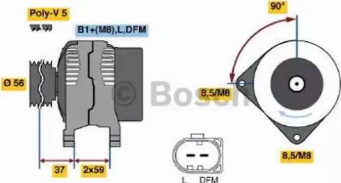 BOSCH 0124615021 - Laturi inparts.fi