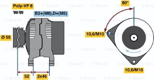 BOSCH 0 124 615 027 - Laturi inparts.fi