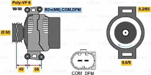 BOSCH 0 124 625 045 - Laturi inparts.fi