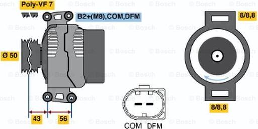 BOSCH 0 124 625 017 - Laturi inparts.fi