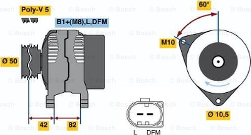 BOSCH 0 124 315 014 - Laturi inparts.fi