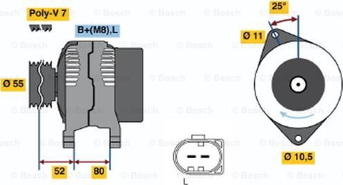 BOSCH 0 124 325 053 - Laturi inparts.fi