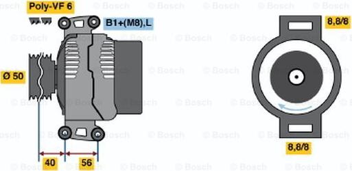 BOSCH 0 124 325 093 - Laturi inparts.fi