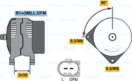 BOSCH 0 124 325 032 - Laturi inparts.fi