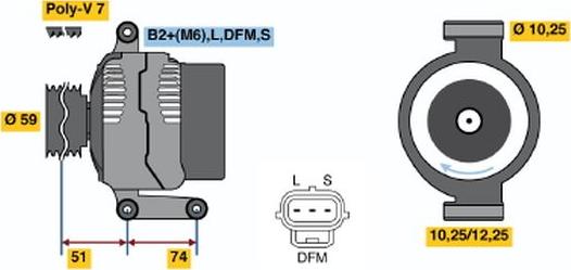 BOSCH 0 124 325 100 - Laturi inparts.fi