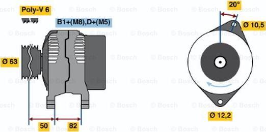 BOSCH 0 124 215 002 - Laturi inparts.fi