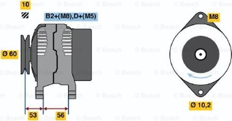 BOSCH 0 124 225 009 - Laturi inparts.fi