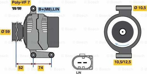 BOSCH 0 125 711 046 - Laturi inparts.fi