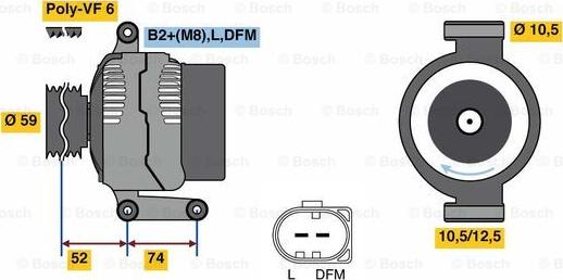 BOSCH 0 125 711 059 - Laturi inparts.fi