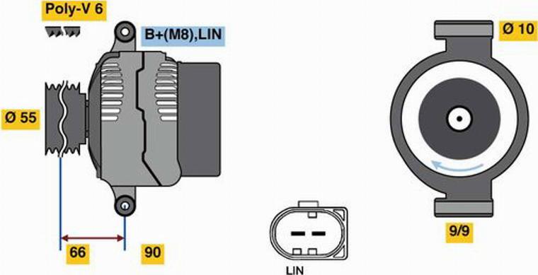 BOSCH 0 125 711 002 - Laturi inparts.fi