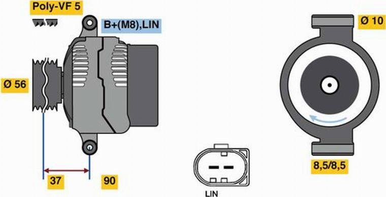 BOSCH 0125711014 - Laturi inparts.fi