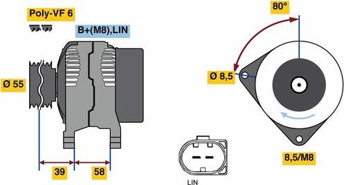 BOSCH 0125711071 - Laturi inparts.fi