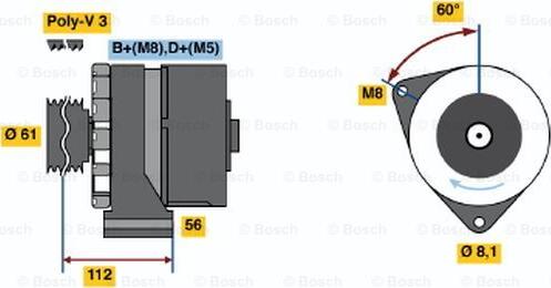 BOSCH 0 120 469 011 - Laturi inparts.fi