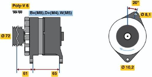 BOSCH 0120468162 - Laturi inparts.fi