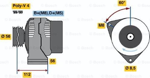 BOSCH 0 120 485 047 - Laturi inparts.fi