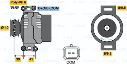 BOSCH 0 121 615 010 - Laturi inparts.fi