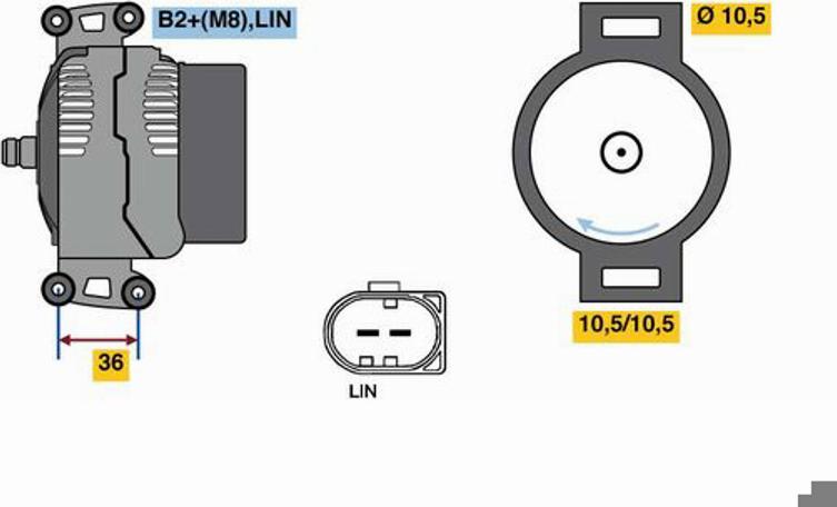 BOSCH 0 121 615 011 - Joustava kytkinliitos inparts.fi