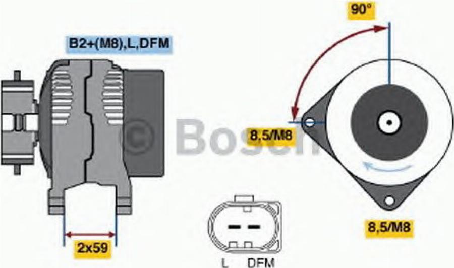 BOSCH 0 121 715 004 - Laturi inparts.fi