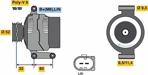 BOSCH 0 121 715 002 - Laturi inparts.fi