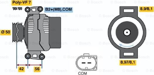 BOSCH 0 121 715 011 - Laturi inparts.fi