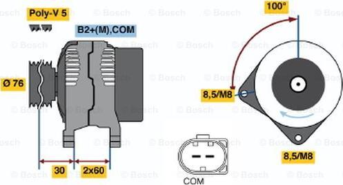 BOSCH 0 121 715 030 - Laturi inparts.fi