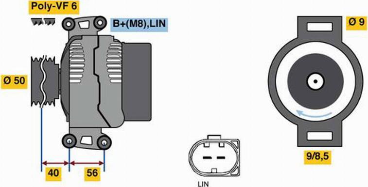 BOSCH 0121715029 - Laturi inparts.fi