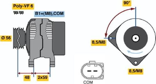 BOSCH 0 121 715 071 - Laturi inparts.fi