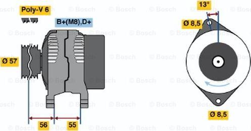 BOSCH 0 123 545 001 - Laturi inparts.fi