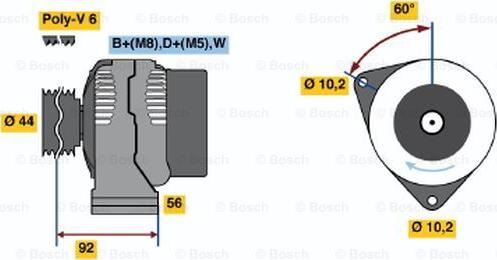 BOSCH 0 123 540 002 - Laturi inparts.fi