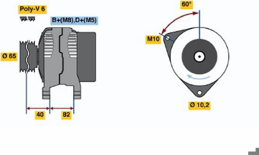 BOSCH 0123505007 - Laturi inparts.fi