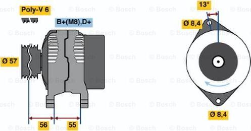 BOSCH 0 123 500 004 - Laturi inparts.fi