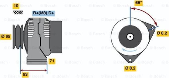 BOSCH 0 123 500 005 - Laturi inparts.fi