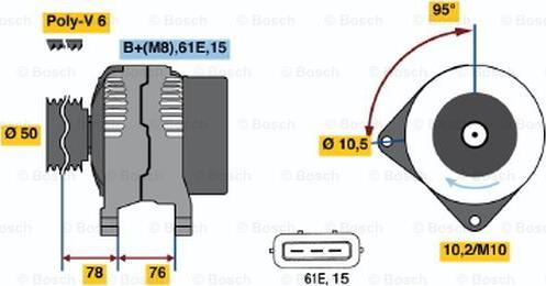 BOSCH 0 123 515 022 - Laturi inparts.fi