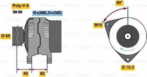 BOSCH 0 123 510 061 - Laturi inparts.fi