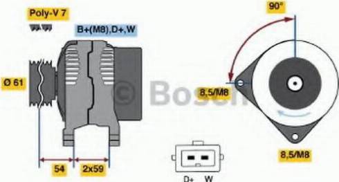 BOSCH 0 123 510 007 - Laturi inparts.fi