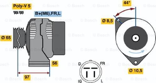 BOSCH 0 123 115 009 - Laturi inparts.fi