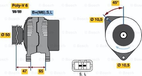 BOSCH 0 123 115 010 - Laturi inparts.fi