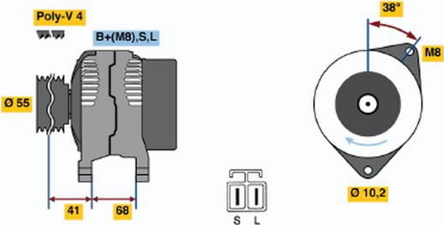 BOSCH 0123315008 - Tasasuuntain, generaattori inparts.fi