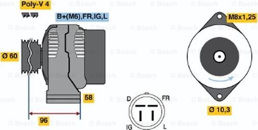 BOSCH 0 123 315 020 - Laturi inparts.fi