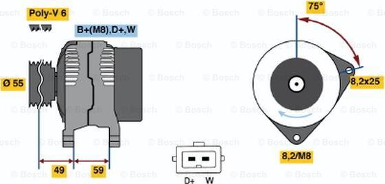 BOSCH 0 123 320 002 - Laturi inparts.fi