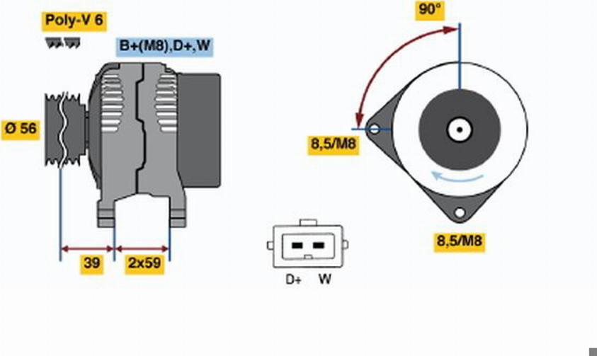 BOSCH 0 123 310 025 - Laturi inparts.fi