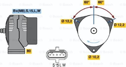 BOSCH 0 123 525 501 - Laturi inparts.fi