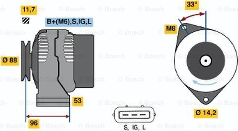 BOSCH 0 123 325 008 - Laturi inparts.fi