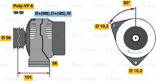 BOSCH 0 123 320 041 - Laturi inparts.fi