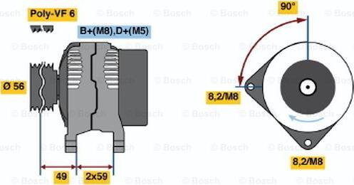 BOSCH 0 986 041 000 - Laturi inparts.fi