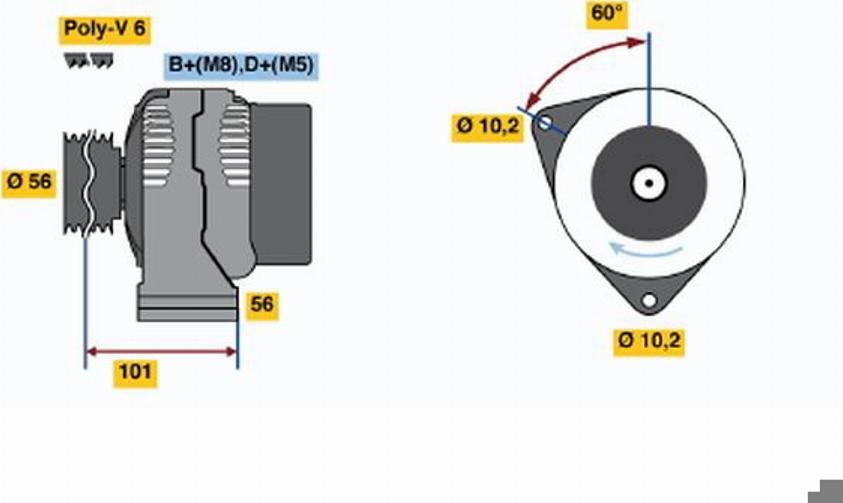 BOSCH 0123320061 - Laturi inparts.fi