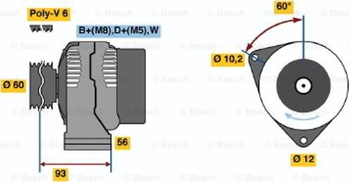 BOSCH 0 986 040 400 - Laturi inparts.fi