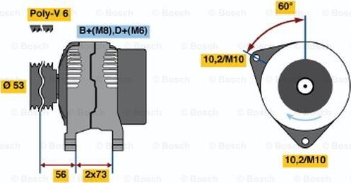 BOSCH 0 123 320 012 - Laturi inparts.fi