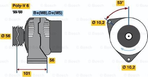 BOSCH 0 123 320 035 - Laturi inparts.fi